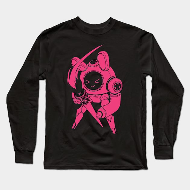 Bunny Bot - PINK Long Sleeve T-Shirt by banditotees